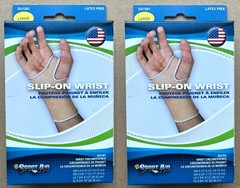 Set of 2 Sport Aid Slip-On Wrist Support Compression Brace Large New