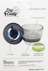 DryCaddy Portable Hearing Aid Earbuds Dryer Humidifier w/ UV Sanitizing Light