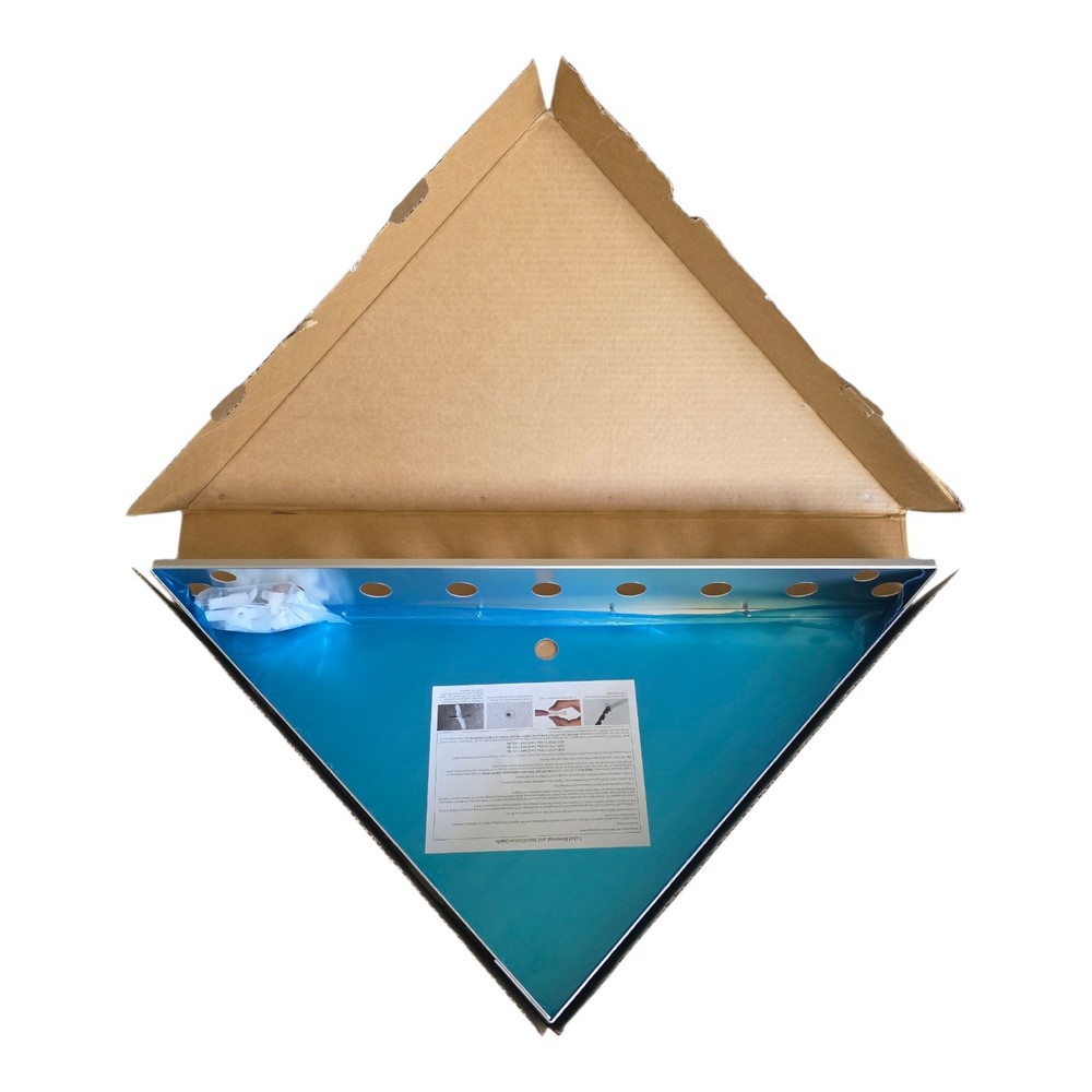 Floating Corner Shower Bench Kit – 17″x17″x24″ – Customizable Corner Seating