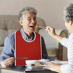 5 Pack Terry Cloth Adult Bibs/Senior Meal Time Clothing Protector w/Hook&Loop