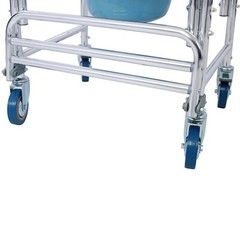 Bedside Commode Chair Transport Shower Wheelchair Toilet Rolling Transport Chair
