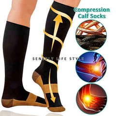 Women’s Plus Size Compression Socks Wide Calf 15-20mmHg Graduated Compression