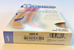 NIB Truform Microfiber Below Knee Compression Socks 20-30 mmHg Beige Size Med