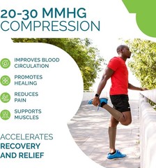 Calf Compression Sleeve for Shin Splints & Varicose Veins – 20-30 mmHg Support