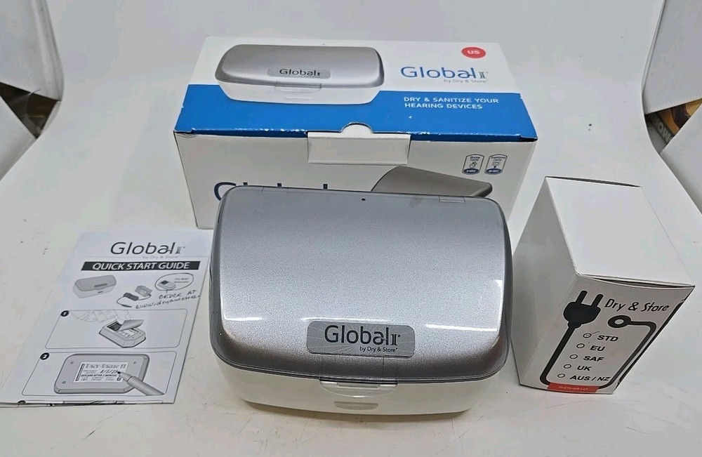 Dry and Store Global II UV-C Hearing Aid Dryer And Sanitizer TRG-AA￼ READ