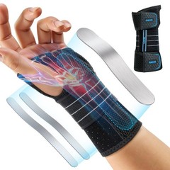 Rakiie Adjustable Carpal Tunnel Wrist Brace Left Hand – Medium Support