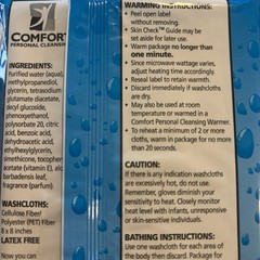 Comfort Bath Cleansing Heavyweight Washcloths VIT E 6 Pkgs -48 Cloths Skin Check