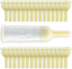 30 PCS Male External Catheter with Fixer Rubber,Latex Condom Material