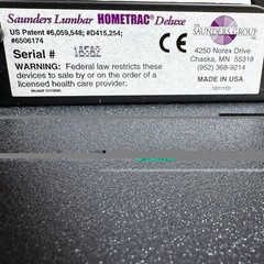 Saunders HomeTrac Deluxe Lumbar Support System w/ Case – Vintage NOS