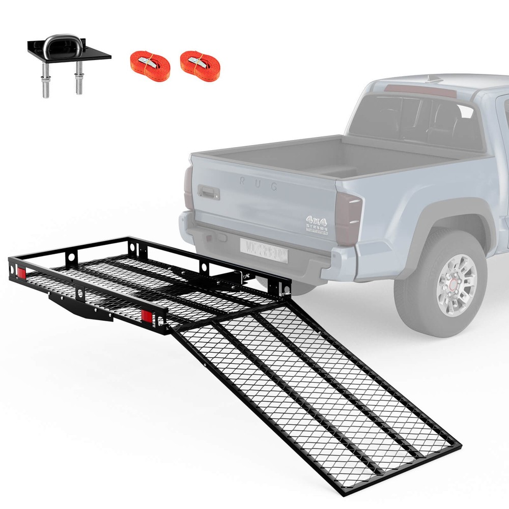 IRONMAX 500lbs Wheelchair Hitch Carrier Mobility Electric Scooter Loading Ramp