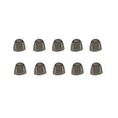 10Pcs Hearing Aids Dome Soft Open Domes Black Layer Replacements Eartip 5/8/10mm