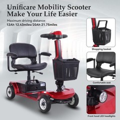 4 Wheel Foldable Mobility Scooter for Seniors Electric Scooter Lithium Battery