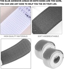 Catheter Leg Bag Straps 26” x 1” NonSlip Adjustable Reusable, 4-Pack, Grey Color