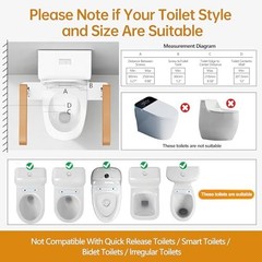 Simple Project 15.7″ Toilet Safety Rails for Seniors, Flipped 90Adjust Heigh Toi