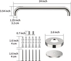 Sturdy 24 Inch Chrome Grab Bars for Bathrooms – 2 Pack for Maximum Support