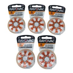 Rayovac Hearing Aid Batteries Size 13 Pack Of 8 Lot of 5 (40 Total) NEW SEALED