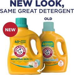 ARM & HAMMER Sensitive Skin Liquid Laundry Detergent, Fresh Scent, 105 fl oz, 10