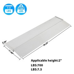 2″ Threshold Mobility Ramp 700 lbs Scooter Wheelchair Portable Home Access