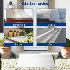 Threshold Ramp 1″/2″/3″/4″ Adjustable Aluminum Door Ramp 700 lbs Wheelchair