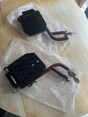 Never Used Aluminum Swing Away Leg/ Foot Rests( 2) For Transport wheelchair