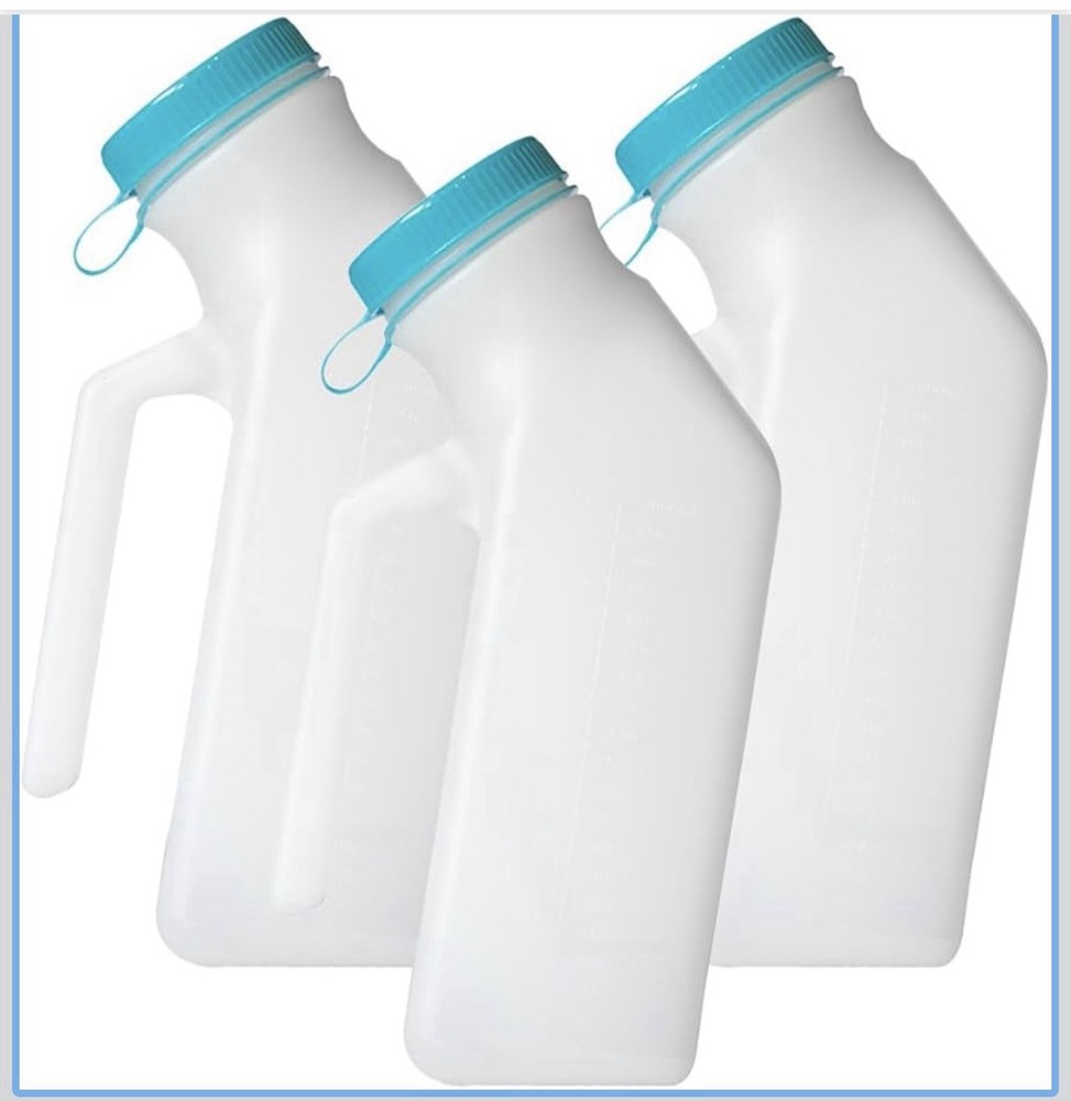 MedVance- Urinals for Men 1000ml with Glow in The Dark Spill Proof Pop Cap