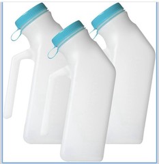 MedVance- Urinals for Men 1000ml with Glow in The Dark Spill Proof Pop Cap