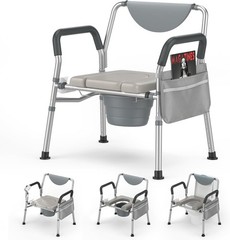 Heavy Duty 4-in-1 Bariatric Commode Chair – Extra Wide & Adjustable Height