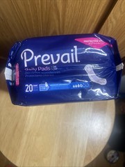 Prevail Daily Pads Designed for Moderate Absorbency Bladder Leakage 20 Count NEW
