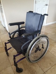 Quickie 2 Folding Lightweight Manual Wheelchair Purple. 17×17