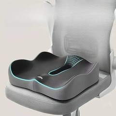 1pc Memory Foam Seat Cushion – 3D Ergonomic Support| Light Green & Grey, Washabl