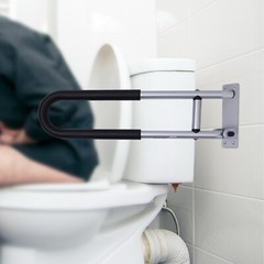 1pcs Folding Hinged Bathroom Rail Grab Bar Support Drop Down Handle Adjustabble