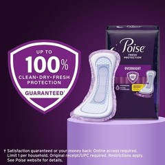Poise Overnight Incontinence & Postpartum Pads for Bladder Leaks, 36 count