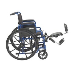 Wheelchair Flip Back Desk Arms and Elevating Leg Rests, 20″ Seat, Steel Frame