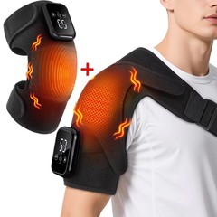 Electric Heated Vibration Shoulder Massager Brace Rotator Cuff Joint Pain Relief