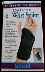 Brace Wrist Splint Black Low Profile 6″ Pro Grade FLA PRO LITE Support RT HAND