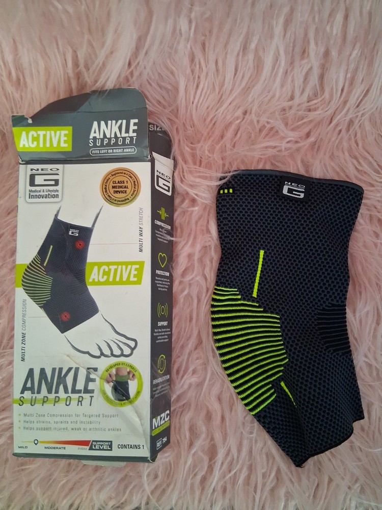 Brand New Neo G Active Ankle Support Sleeve (Size L) *NEW WITH DAMAGED BOX*