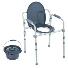VEVOR Bedside Commode Chair Wide Seat Adjustable Height 350LB Raised Toilet Seat
