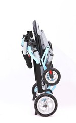 16in Seat Portable Folding Lightweight Transport Wheelchair 8” Rear Wheels