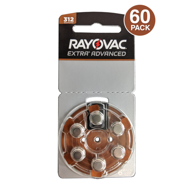Rayovac Extra Advanced Hearing Aid Battery 312