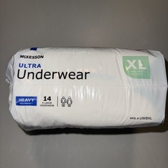 McKesson UWBXL Unisex Adult’s Disposable Underwear, Size XL – White