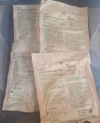 4 Ct Urinary Drainage Bag w/ Anti-Reflux Chamber Large 2000ml Capacity 154002