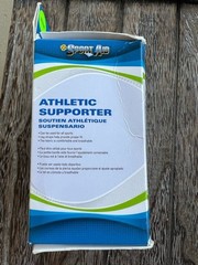 SportAid Athletic Supporter White Mens M (Waist circum. 32-38″)