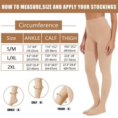 New FDA Approved Opaque Compression Stockings Pantyhose 20-30mmHg Full Toe Socks