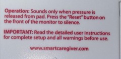 Smart Caregiver Alert Exit Alert Weight Sensing Bed Pad 10×30 Used Once Read