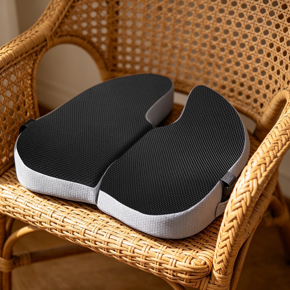 Travel Seat Cushion 17.72×15.35×3.15in Soft Seat Cushion Portable Seat Cushion