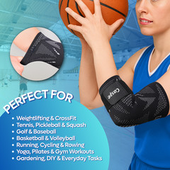 Elbow Sleeve Brace Wrap Adjustable Support Arm Arthritis Tendonitis Pain Relief