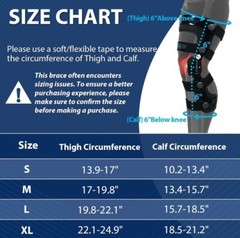 NVORLIY Hinged Knee Brace ROM Right / XL Adjustable NEW