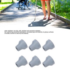 19mm 6pcs Rubber Cane Tips Wear Resistant Stable Heavy Duty Soft Rubber Crutch