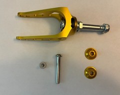 Pair (2) Double Sided Forks with 5/16′ Axles and Cone Spacers