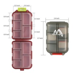 2 Pack Pill Case Portable Small 7-Day Weekly Travel Pill Organizer Portable Pock